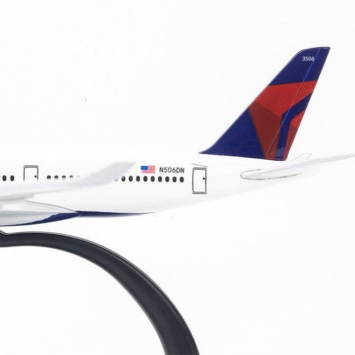 Mô hình máy bay tĩnh A350 Del_ta 20cm có bánh xe