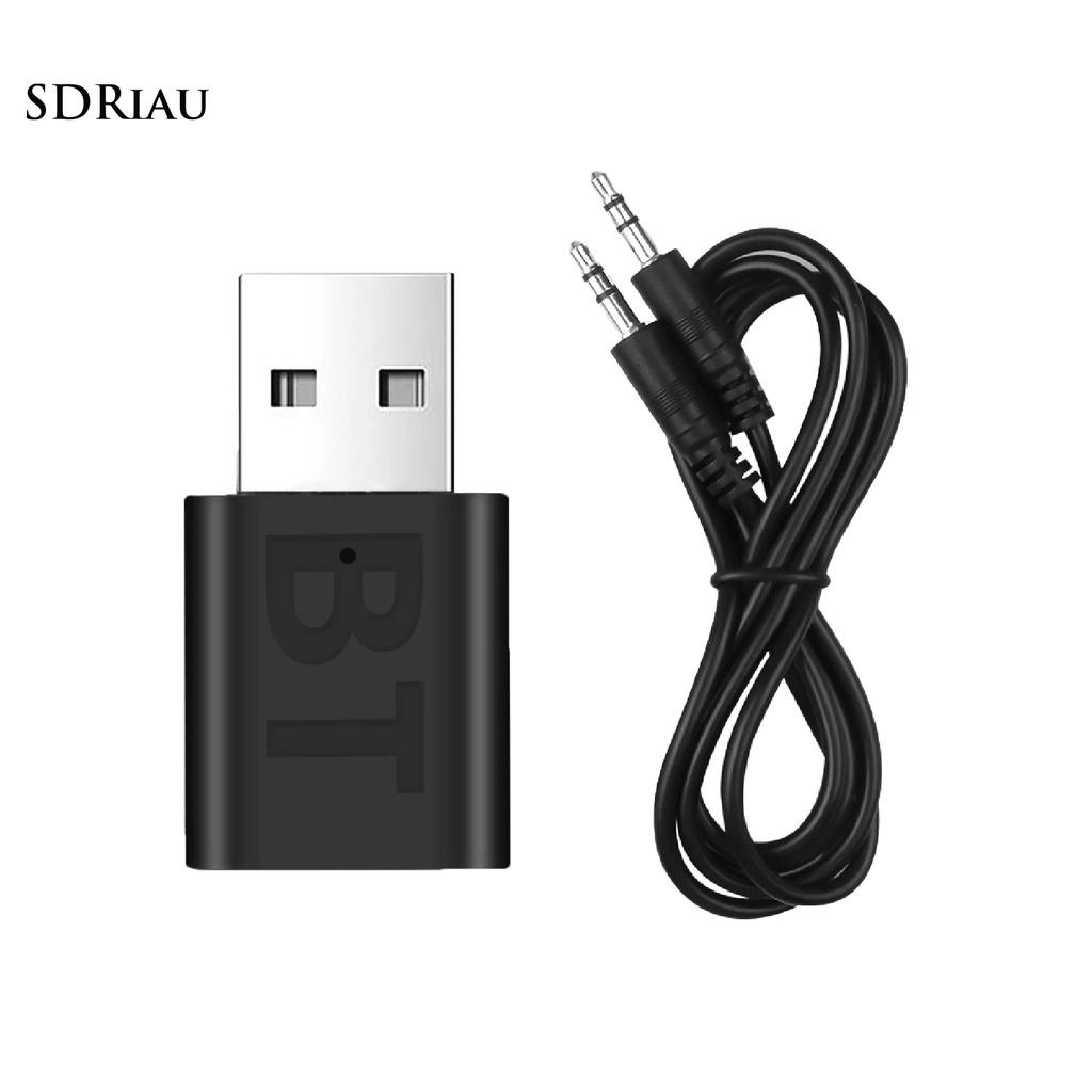 Bộ chuyển đổi âm thanh USB/AUX 3.5mm Bluetooth 5.0 màu đen cho xe hơi