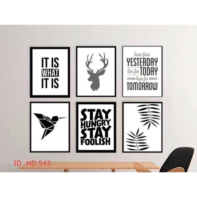Tranh canvas decor bộ cho văn phòng kt:20x30cmx6bức