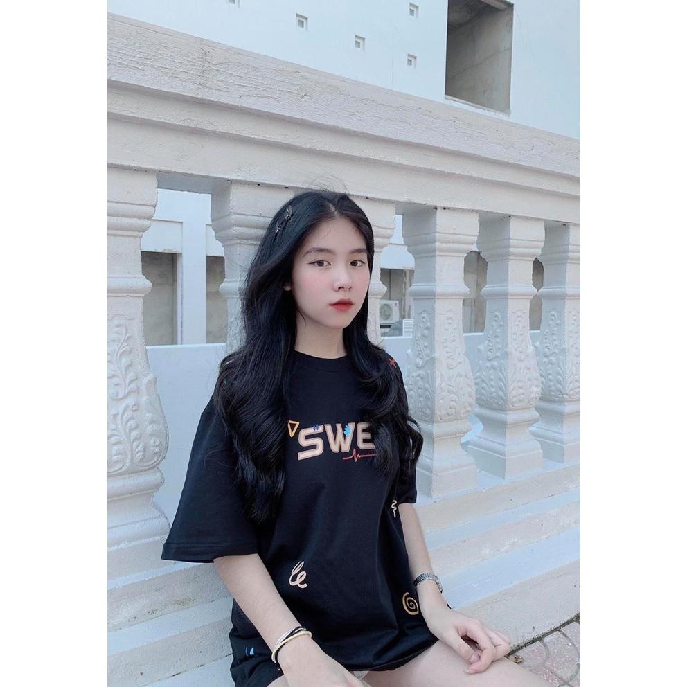 Áo Thun Local Brand Swe Logo Nam Nữ Tay Lỡ Unisex Full Mạc