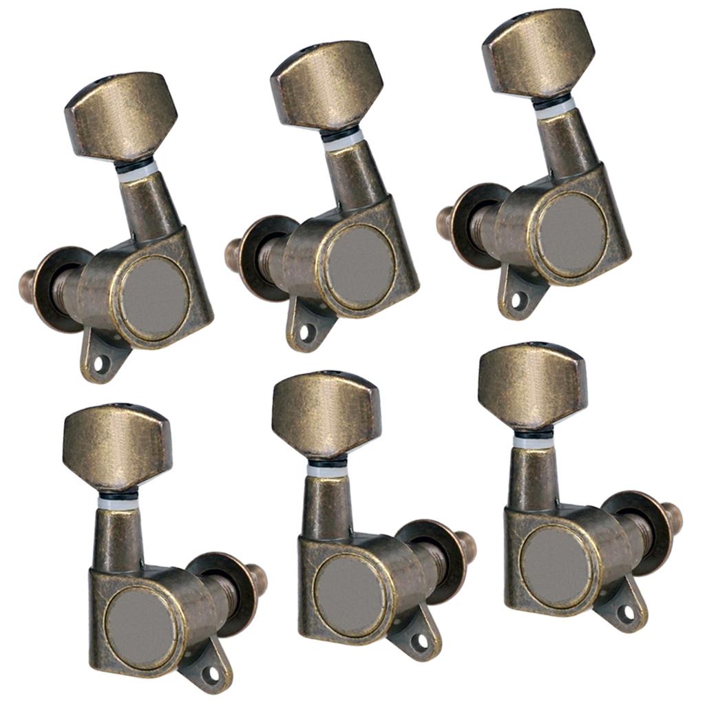 Baoblade 6 3L3R Đàn Guitar Chỉnh Chốt Chỉnh Âm Máy Đầu cho Đàn Acoustic Guitar Điện Phần