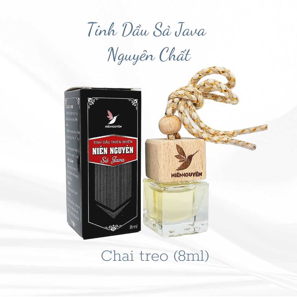 Tinh Dầu Sả Java Nguyên Chất - Chai Treo Khử Mùi (8ml): Khử mùi xe, mùi ẩm mốc, đuổi muỗi, thư giãn...