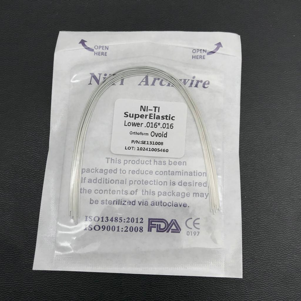 50pcs Dental Orthodontic Super Elastic Niti Round Arch Wires