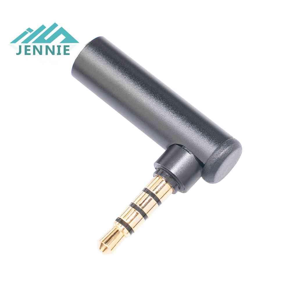 Đầu Nối Jack 3.5Mm Bẻ Góc 90 Độ Bằng Hợp Kim Nhôm Chuyên Dụng
