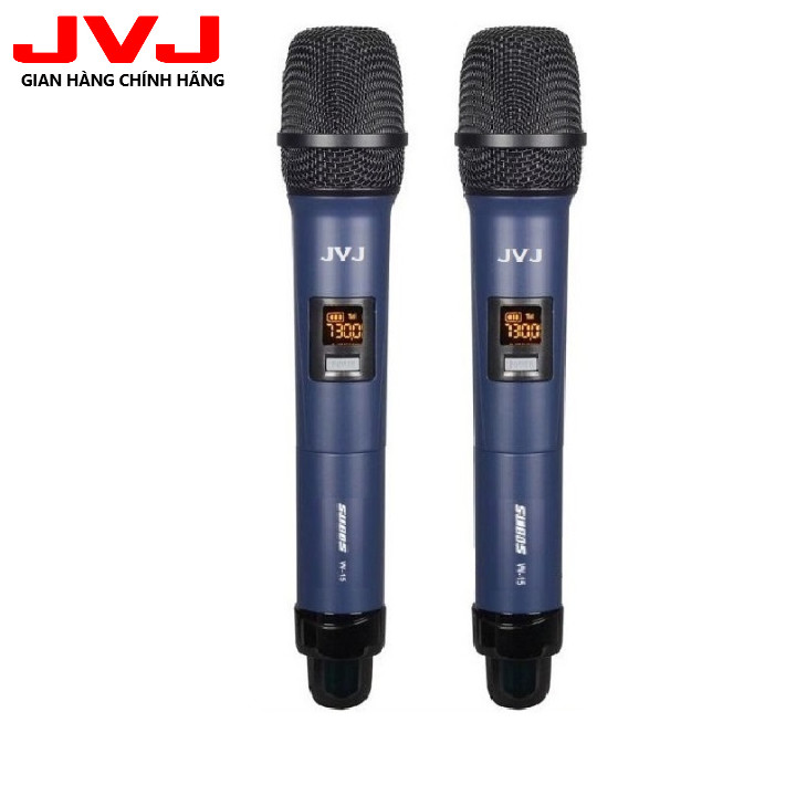 Bộ 2 Microphone không dây W-15 JVJ đa năng, tương thích cao - Hàng Chính Hãng