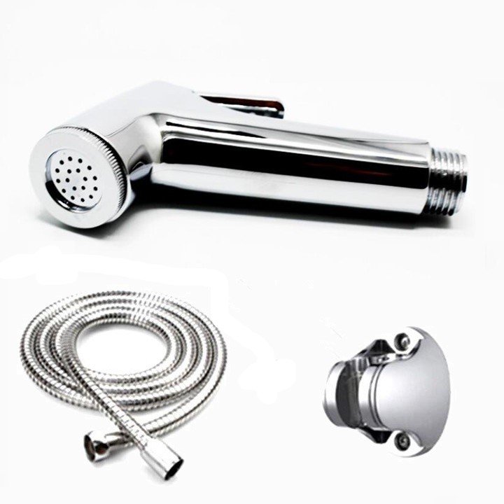 Bộ vòi xịt vệ sinh bồn cầu nhựa mạ điện