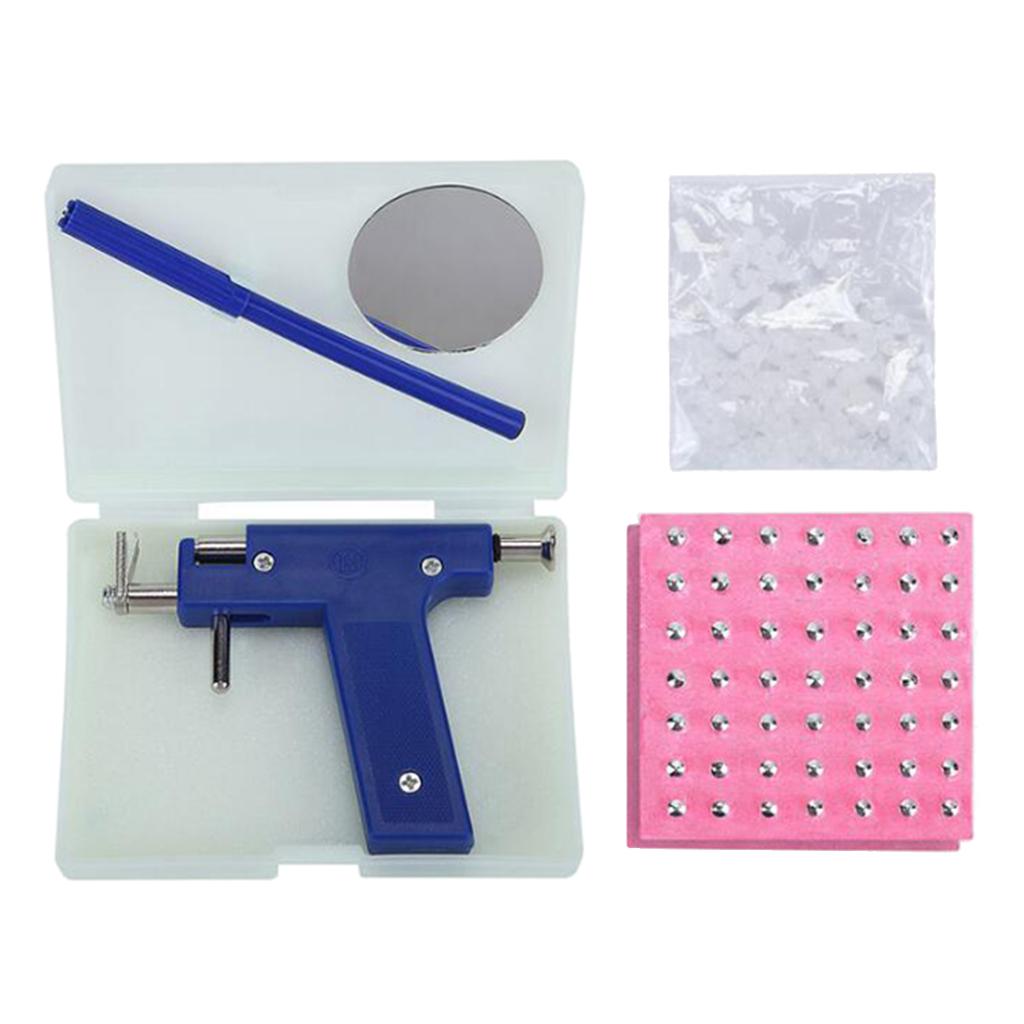 Steel Ear Body Nose Navel Piercing Machine Supply Tool Kit 49x Ear Studs