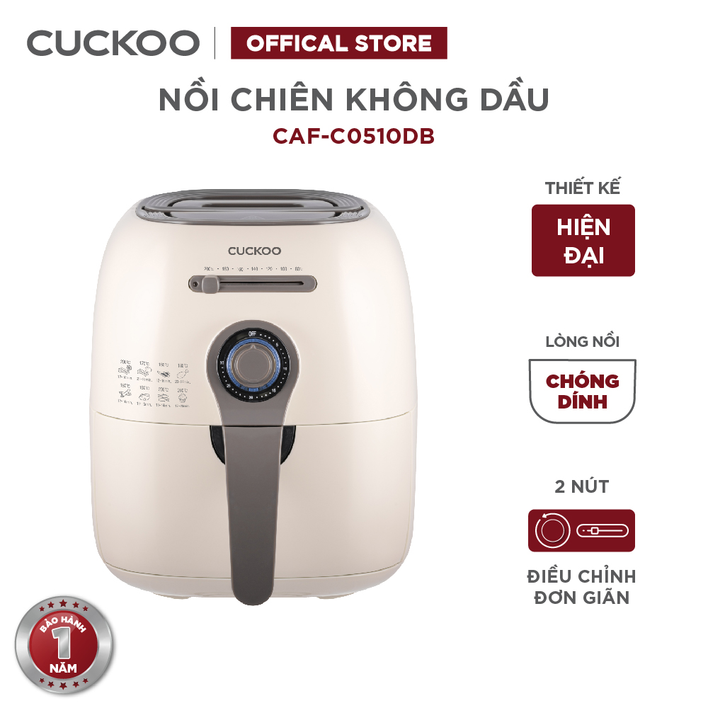 Nồi chiên không dầu Cuckoo CAF-C0510DB 2,9 lít 1400W - Hàng chính hãng