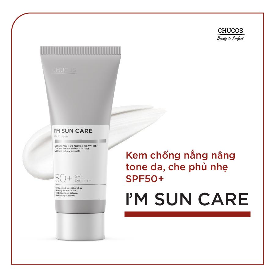 Kem chống nắng nâng tone da, che phủ nhẹ I’m Sun Care SPF 50+/PA++++ Bảo vệ da, kháng viêm, kiềm dầu 50ml