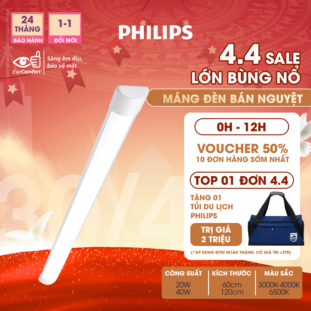 Đèn Bán Nguyệt Philips LED BN001C 20W 40W – 20W – 60cm – Ánh sáng trung tính