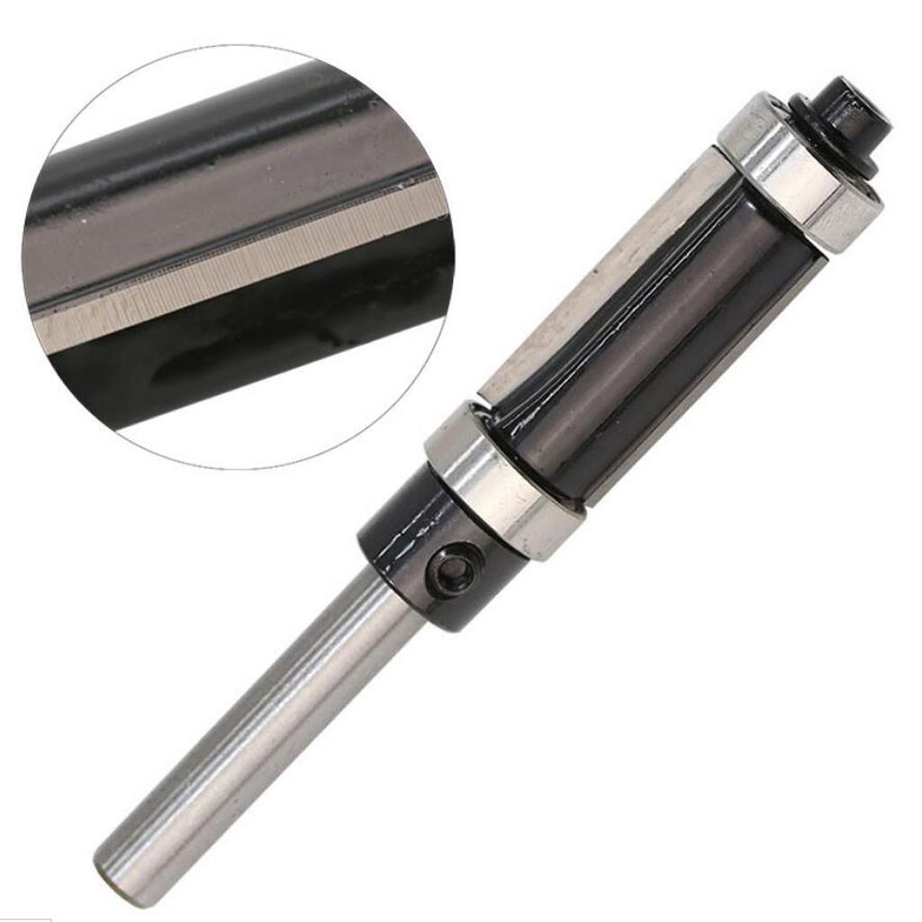 1 Set 1/4" Shank Top &Bottom Bearing Flush Trim Router Bit For Woodworking