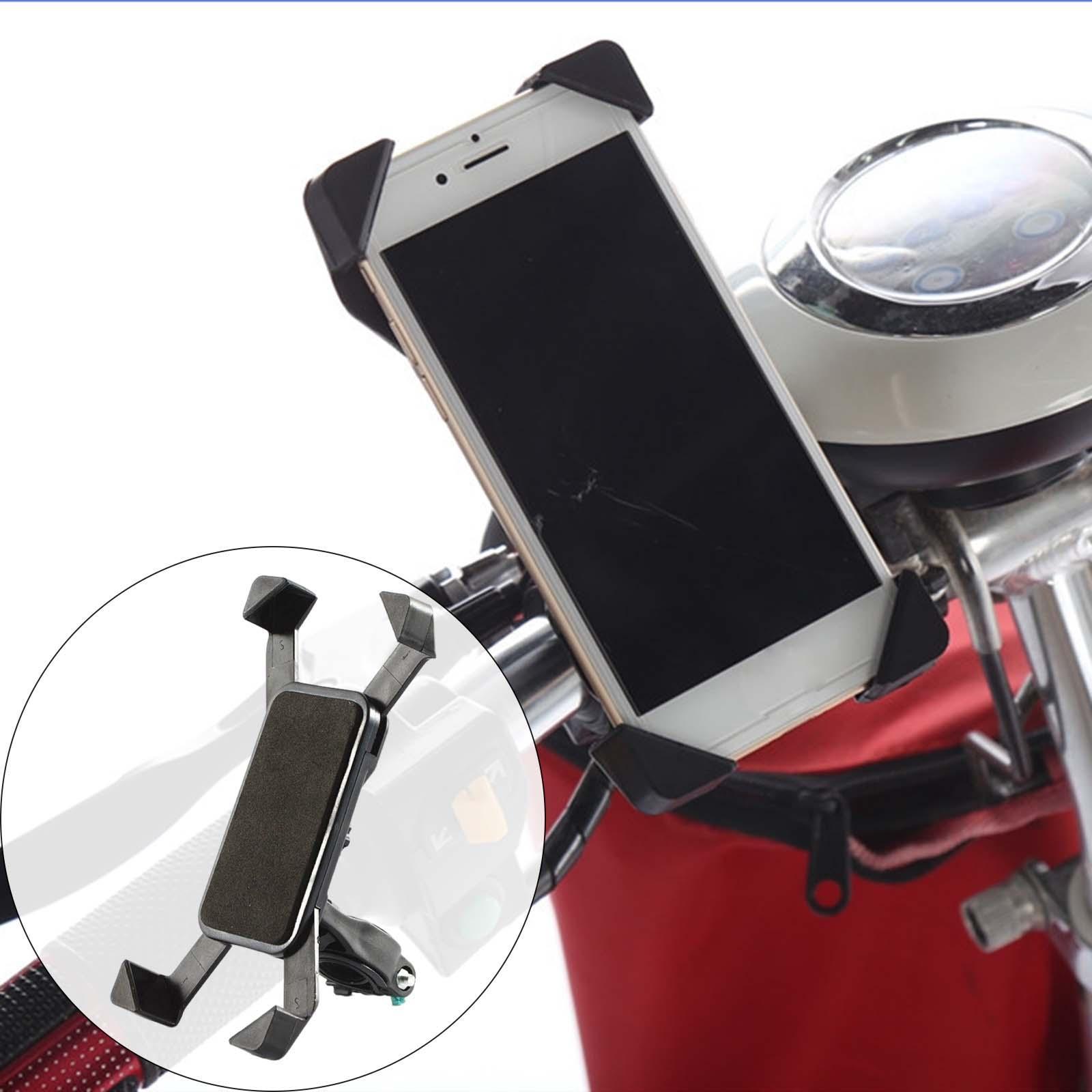 Universal Bike Motorcycle Handlebar Mount Holder Mobile Phone Bracket Black