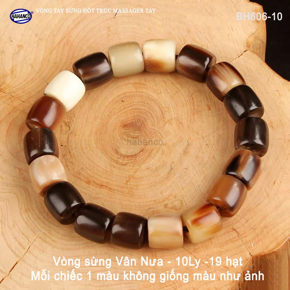 Vòng tay đốt trúc sừng bò Châu Phi vân nưa Phú quý và trường tồn