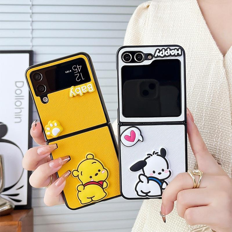 Ốp Lưng Cho Samsung Galaxy Z Flip 5 & Z Flip 4 Pooh & Snoopy - BUM STORE GALAXY CASE