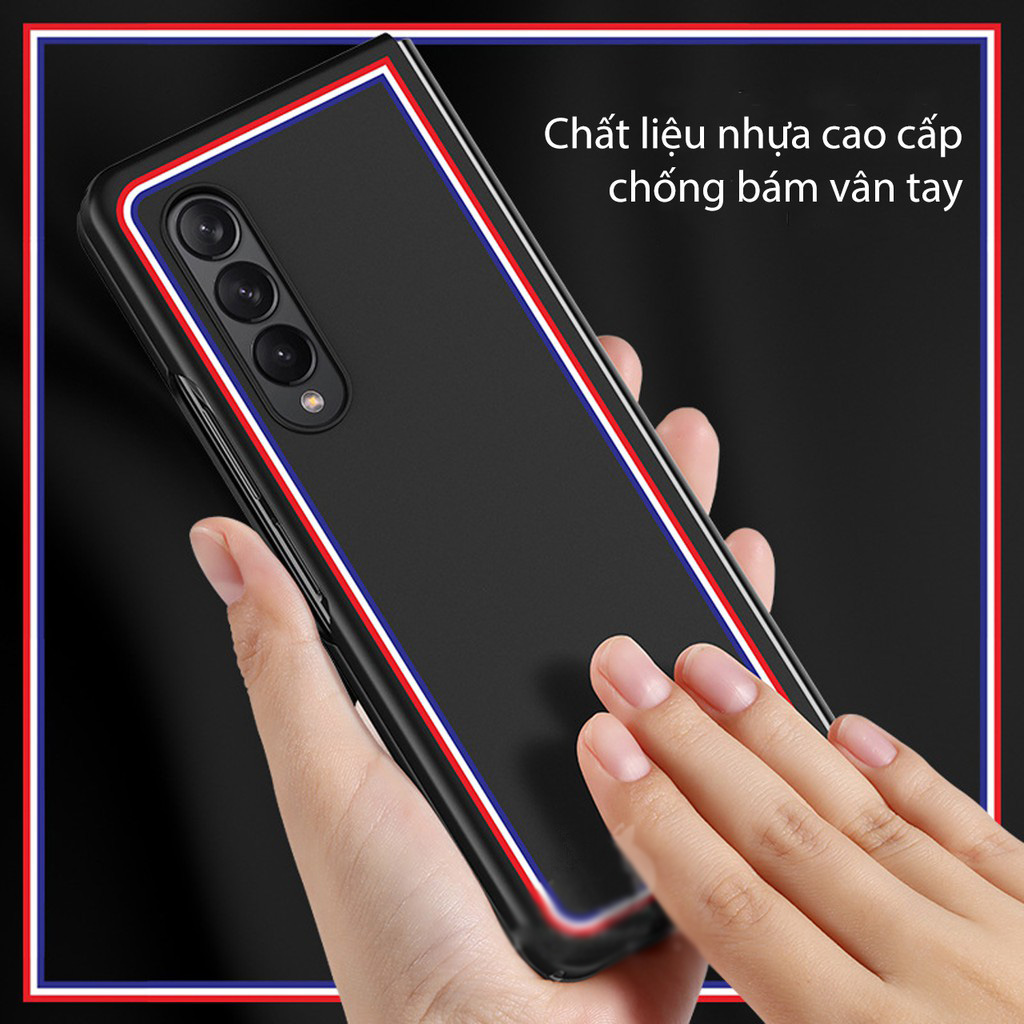 Ốp lưng chống sốc cho Samsung Galaxy Z Fold 4 hiệu Likgus Browne luxury (chất liệu cao cấp, thiết kế thời trang họa tiết 3 sọc màu) - hàng nhập khẩu