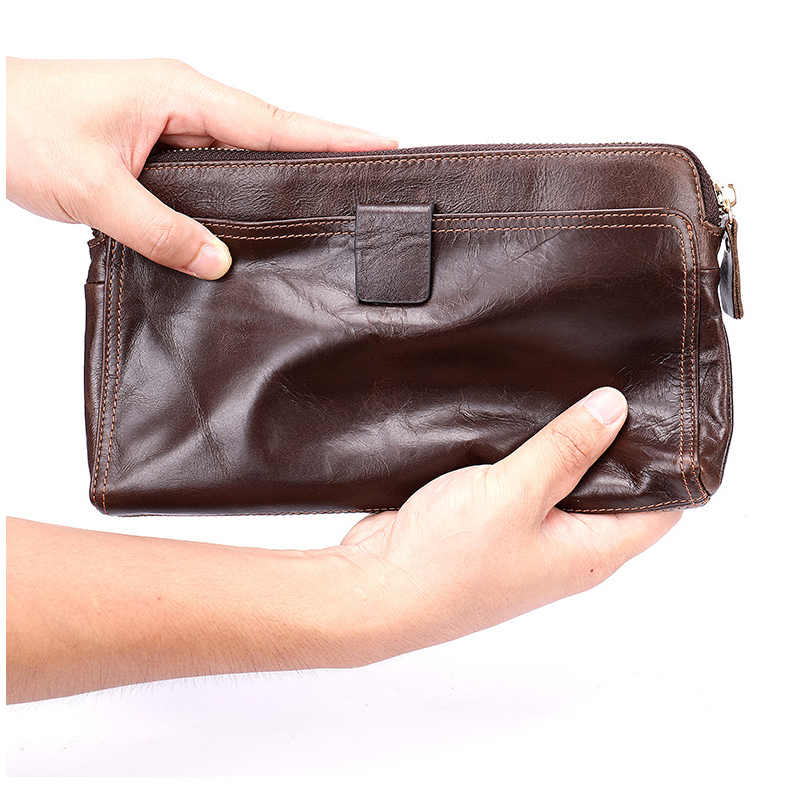 Ví cầm tay nam DA BÒ THẬT  - BEE GEE VNA9028