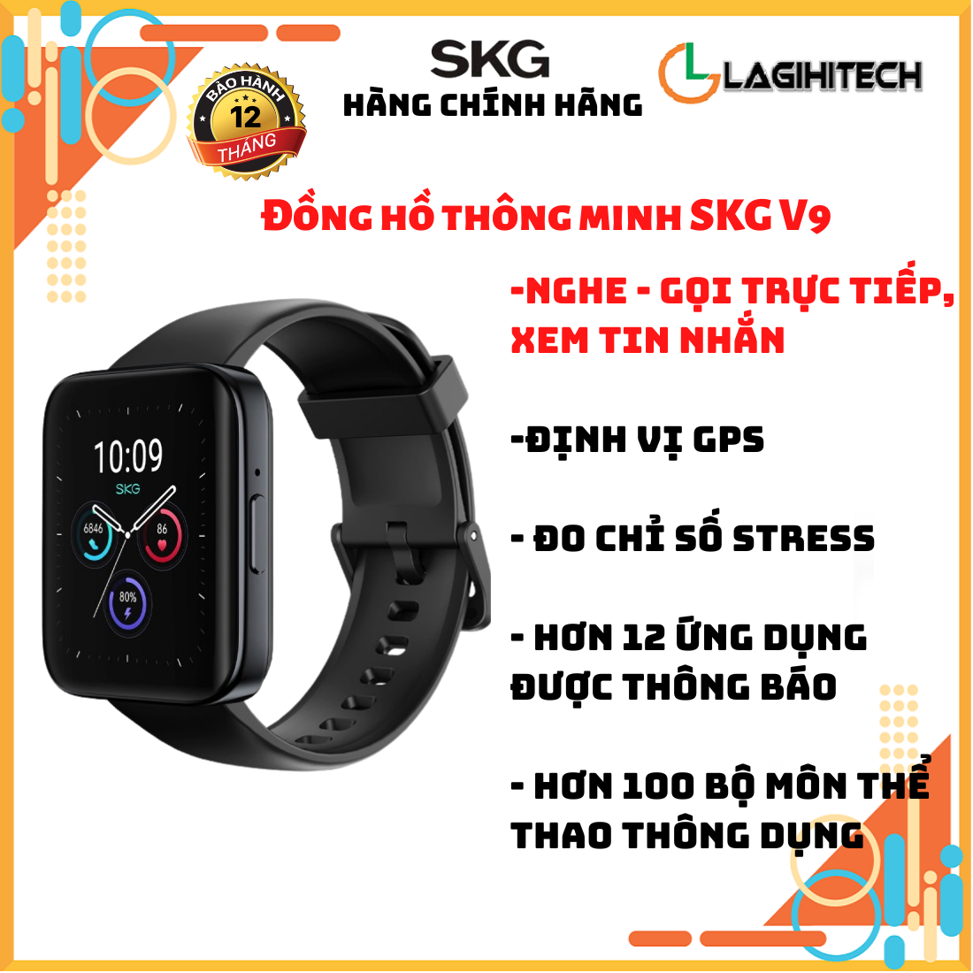 Đồng hồ thông minh SKG V9 - Hàng Chính Hãng