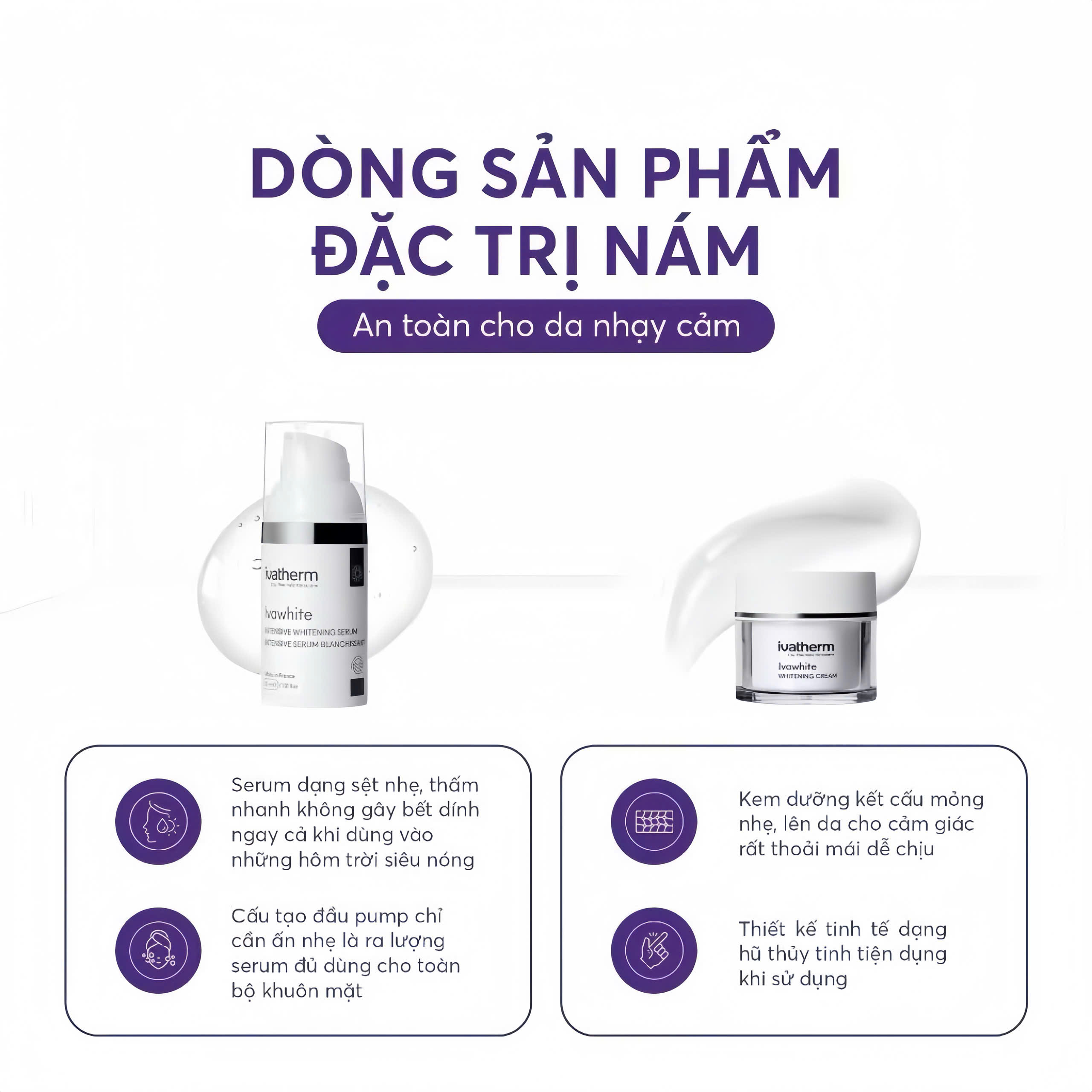 Serum Ivatherm Ivawhite Serum Hỗ Trợ Cải Thiện Nám Làm Sáng Da 30ml