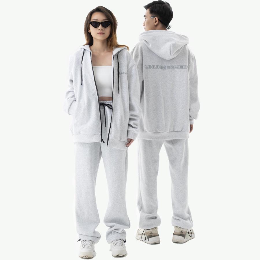 Áo khoác Hoodie Zip Trơn - 4 Màu: Đen, Xám, Xanh Bơ, Hồng Ruốc Nam Nữ - Chất Liệu Nỉ Dày - Ủn Ủn Meo Meo