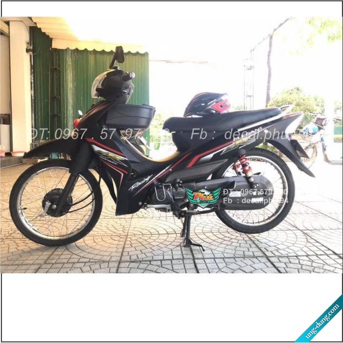 Tem Elegant đỏ đen nhám