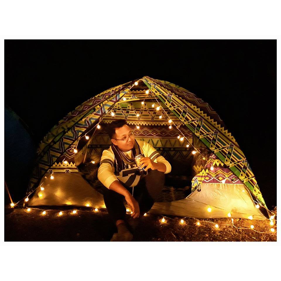 Đèn LED USB bóng tròn 40 bóng dài 6m chống thấm nước dùng trang trí lều trại và nhà ở