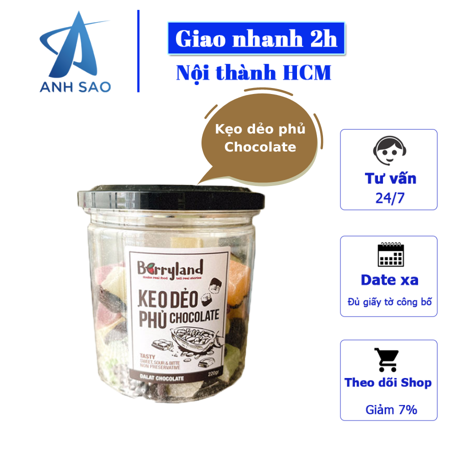 Kẹo dẻo phủ Chocolate BerryLand