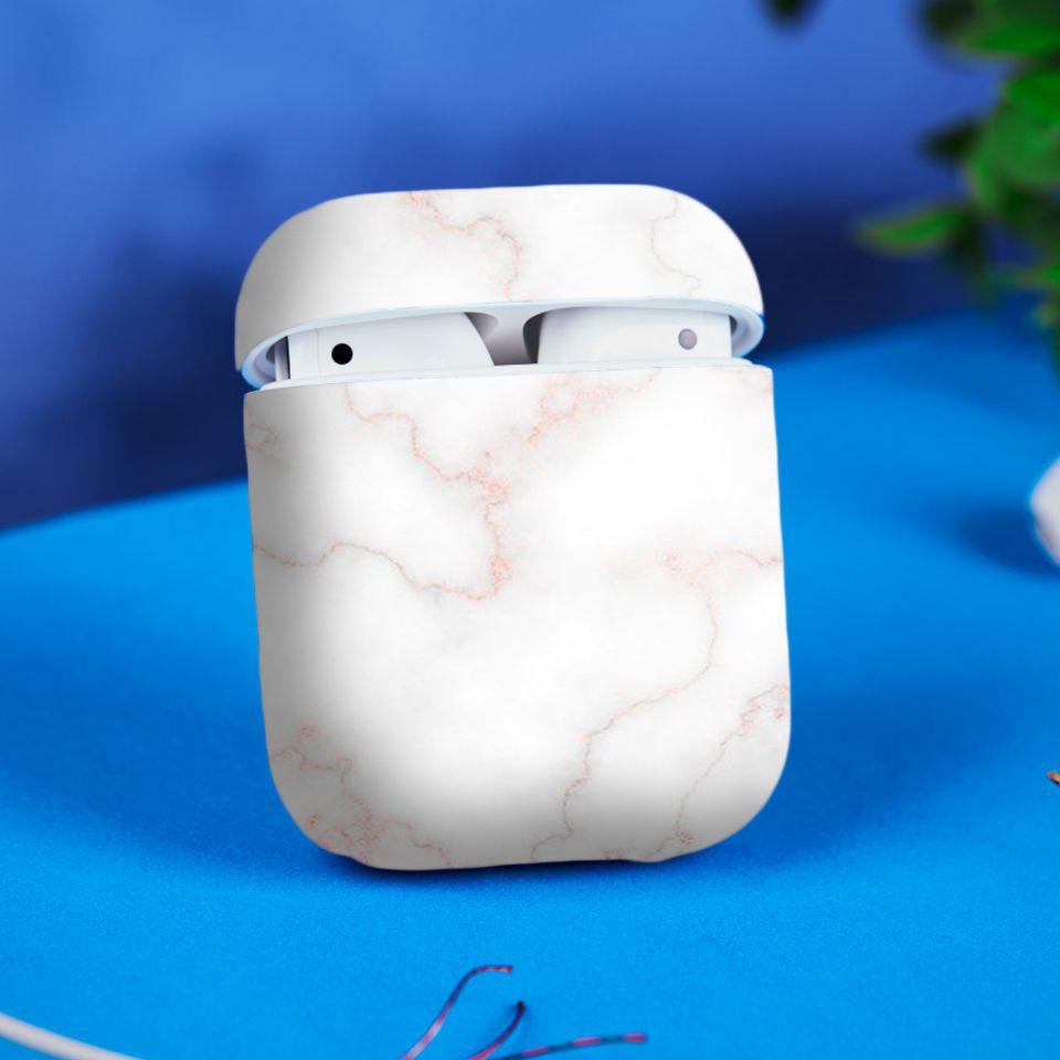 Miếng dán skin cho AirPods in hình đá hồng - dah003 (AirPods ,1 2, Pro, TWS, i12)