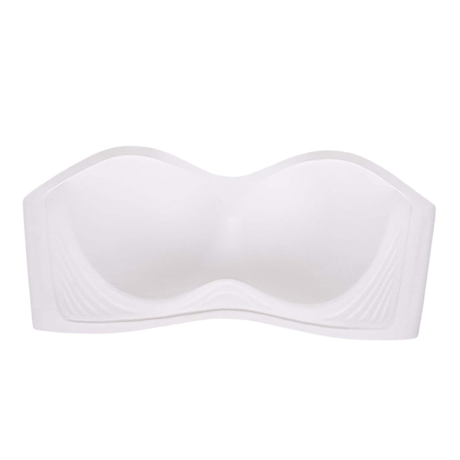 Women Strapless Bra Push up Bra with Transparent Strap Breast Lift Bra Underwear Seamless Invisible Bra Bralette Bra for Party Girl Everyday