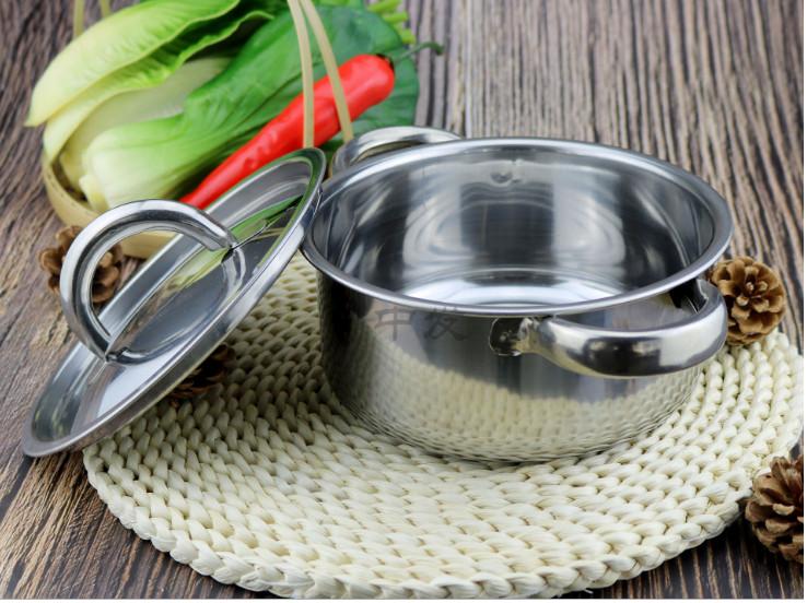 NỒI INOX DÀY DẶN - NỒI INOX 18CM NẤU ĐƯỢC MỌI LOẠI BẾP