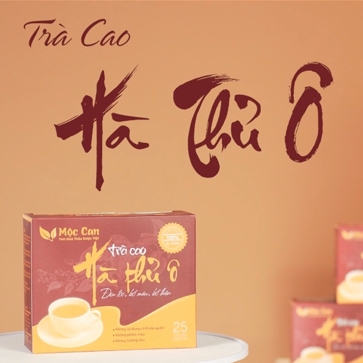 Combo 3 hộp Trà cao hà thủ ô túi lọc Mộc Can bổ máu đen tóc ngăn ngừa rụng tóc, tóc bạc sớm