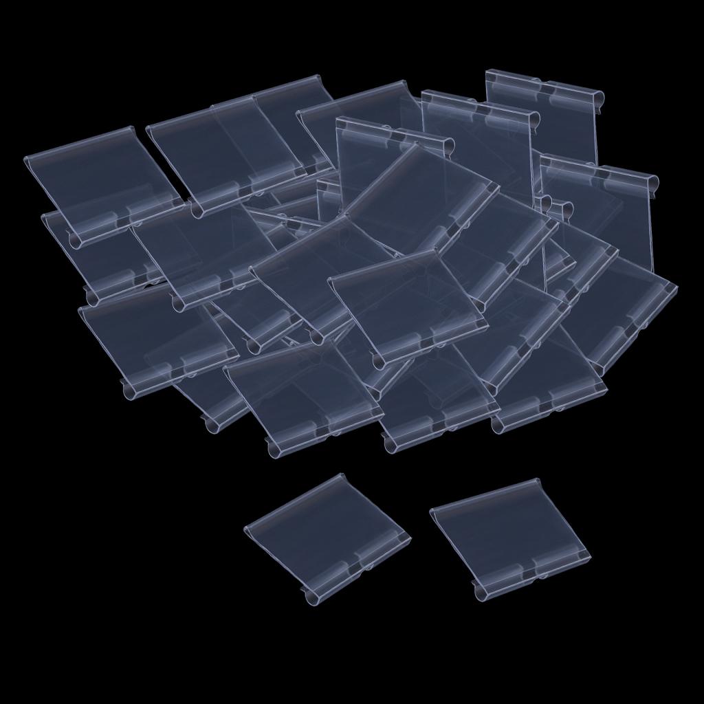 Clear Plastic Retail Price Tag Merchandise Sign Display Holder Store Tag Racks