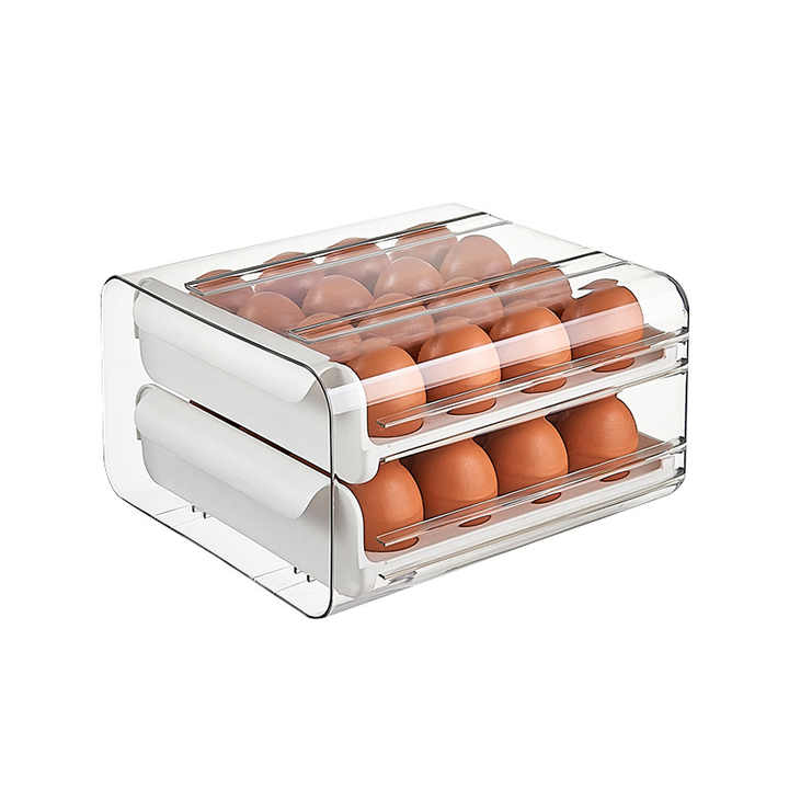 Khay trứng 2 tầng cao cấp ( 32 TRỨNG) - TẶNG MÓC KHÓA GỖ