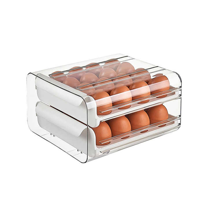 Khay trứng 2 tầng cao cấp - TẶNG MÓC KHÓA GỖ