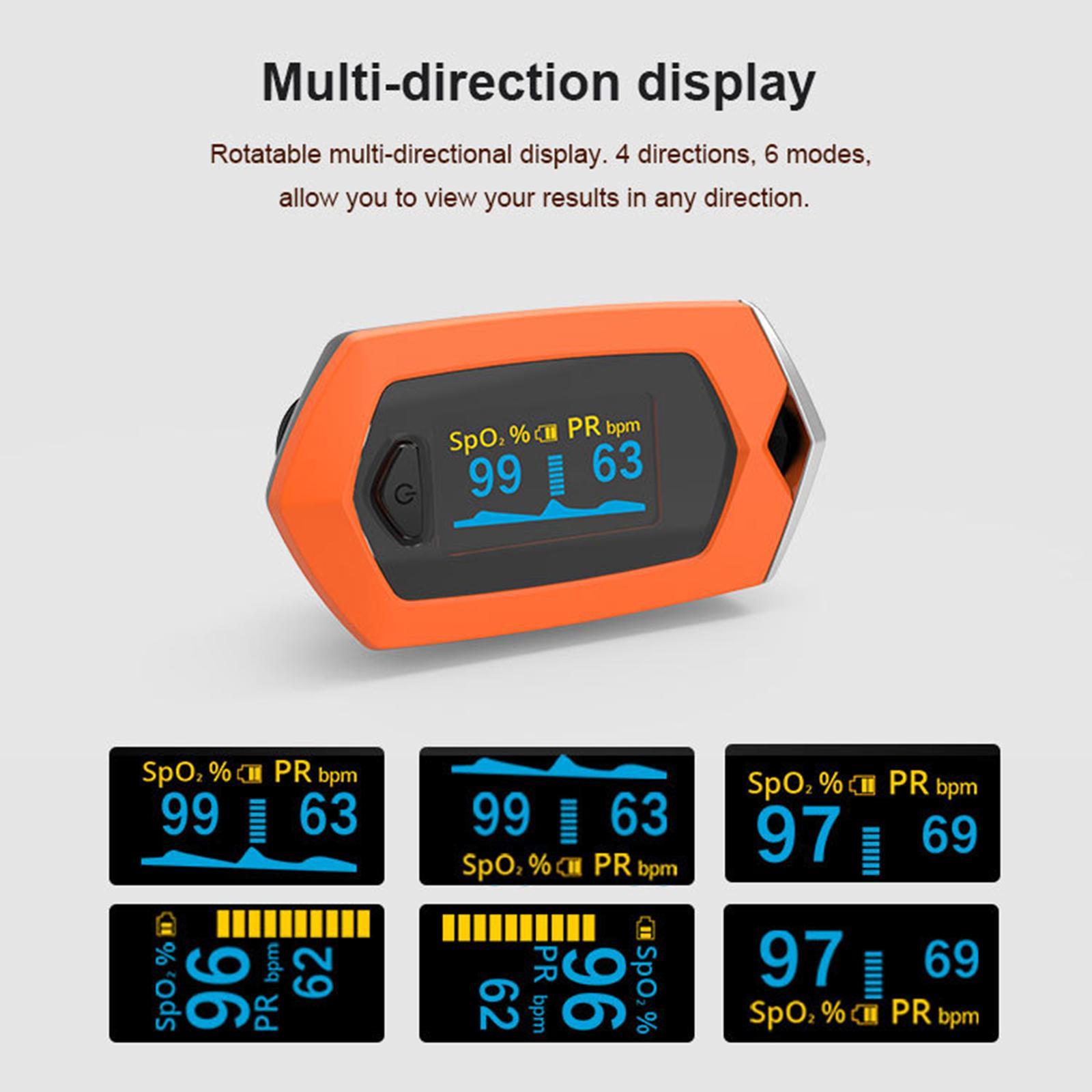 Digital Fingertip Pulse Oximeter One Key Start Mini for Outdoor Sports