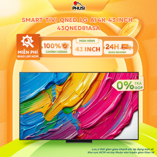 Smart Tivi LG QNED AI 4K 43 Inch 43QNED81ASA / 50 Inch 50QNED81ASA/ 55 Inch 55QNED81ASA/ 65 Inch 65QNED81ASA/ 75 Inch 75QNED81ASA/ 86 Inch 86QNED81ASA - Hàng Chính Hãng