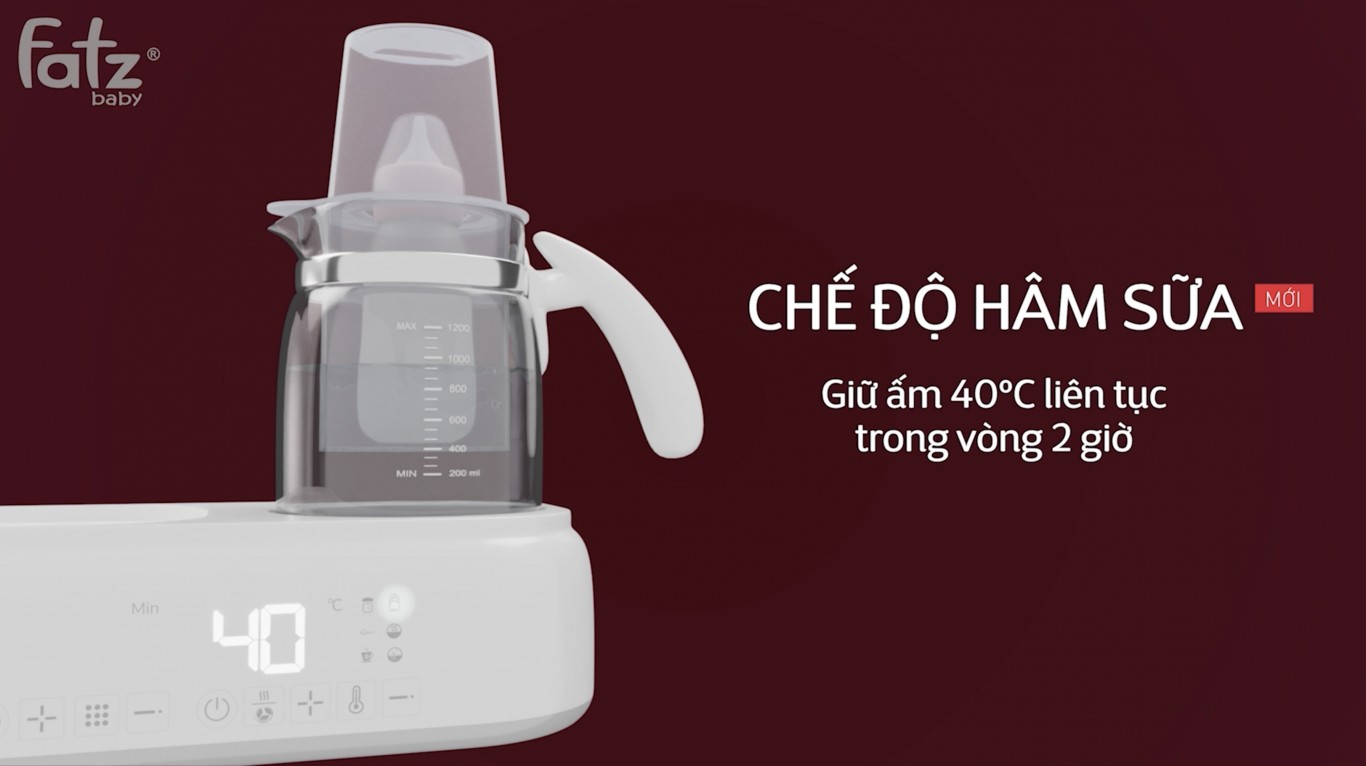 Máy đa năng điện tử (ALL-IN-ONE) Fatzbaby tiệt trùng sấy khô hâm sữa đun nước Multimax 2 FB9013SL