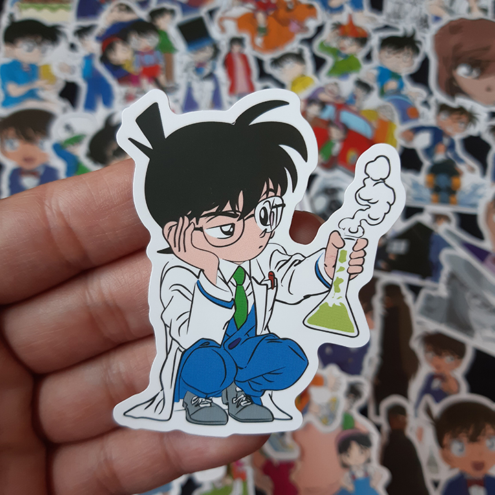 Bộ Sticker dán cao cấp chủ đề THÁM TỬ CONAN - Dùng dán Xe, dán mũ bảo hiểm, dán Laptop