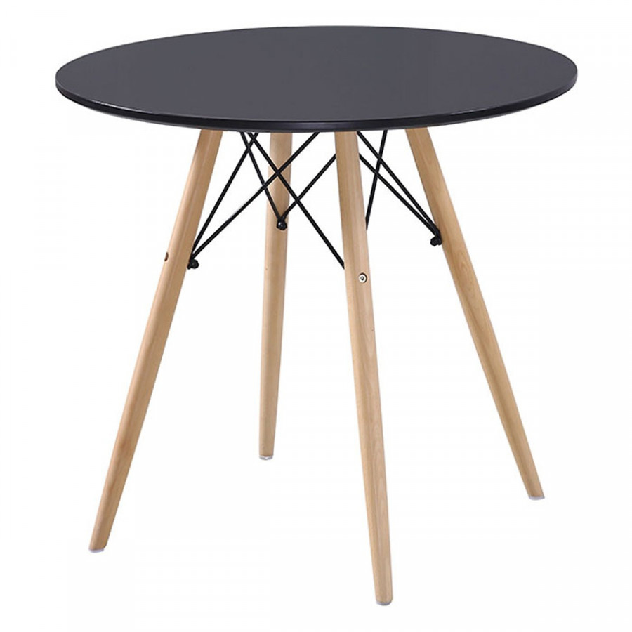 Bàn Eames Tròn Chân Gỗ (60cm) BE60 - WH