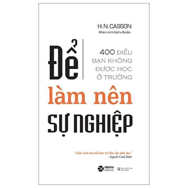 Để Làm Nên Sự Nghiệp