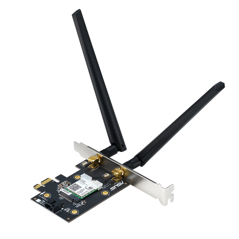 Card Mạng Không Dây Wifi Asus PCE-AX3000 (Tray Không Hộp)  WiFi 6 (802.11ax) Băng Tần Kép Bluetooth 5.0 Bảo Mật Mạng WPA3 OFDMA MU-MIMO - Hàng Chính Hãng