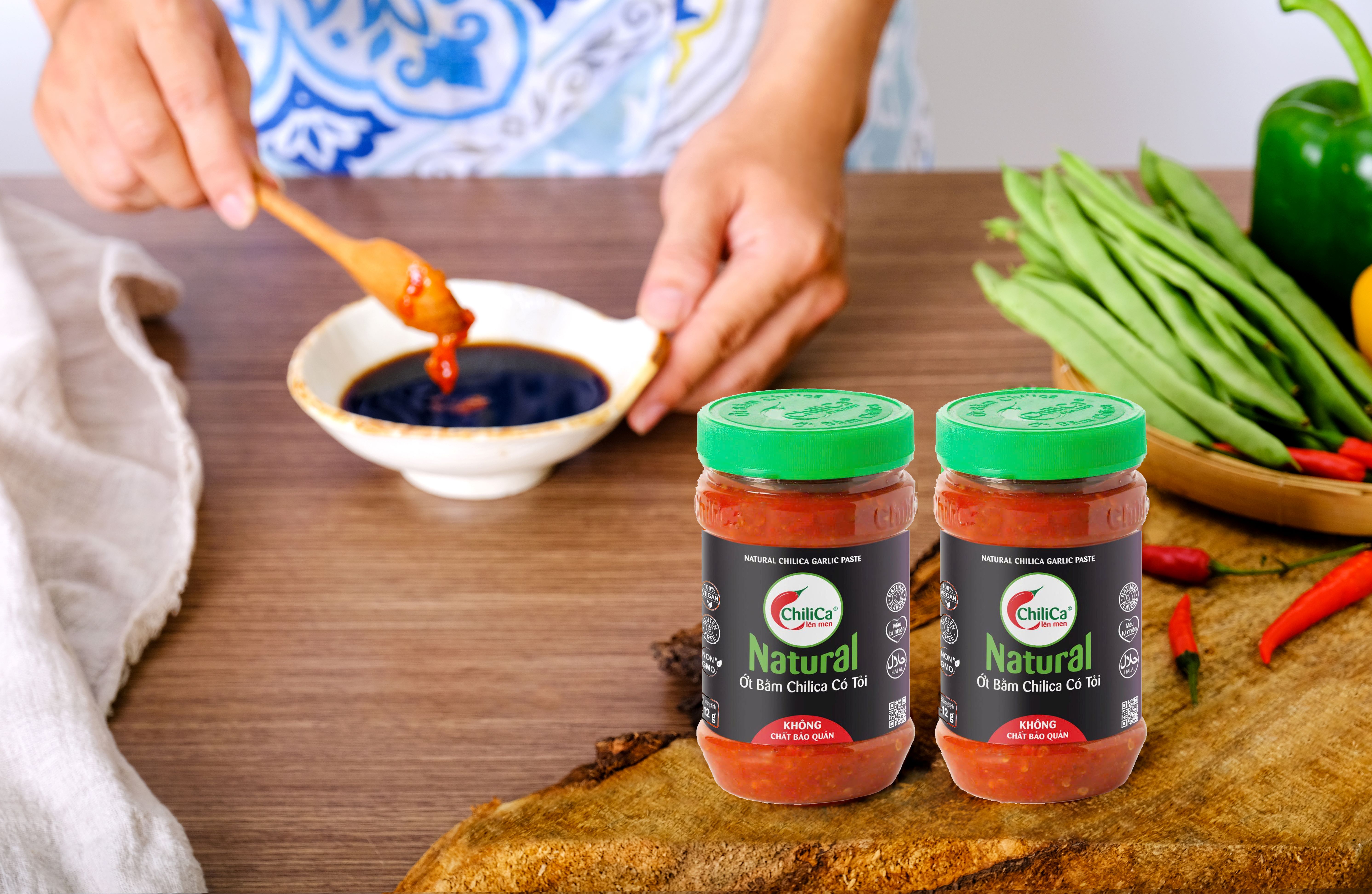 [KHÔNG CBQ] Natural Ớt Bằm ChiliCa Có Tỏi 212g - Lên Men Tự Nhiên; Không Chất Điều Vị, Hương Liệu