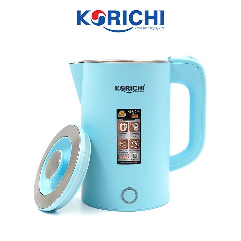 Ấm siêu tốc Korichi - KRC - 5186 - 1.8L 1800W - Bảo hành 12 tháng ( Hai màu kem, xanh)- Hàng chính hãng