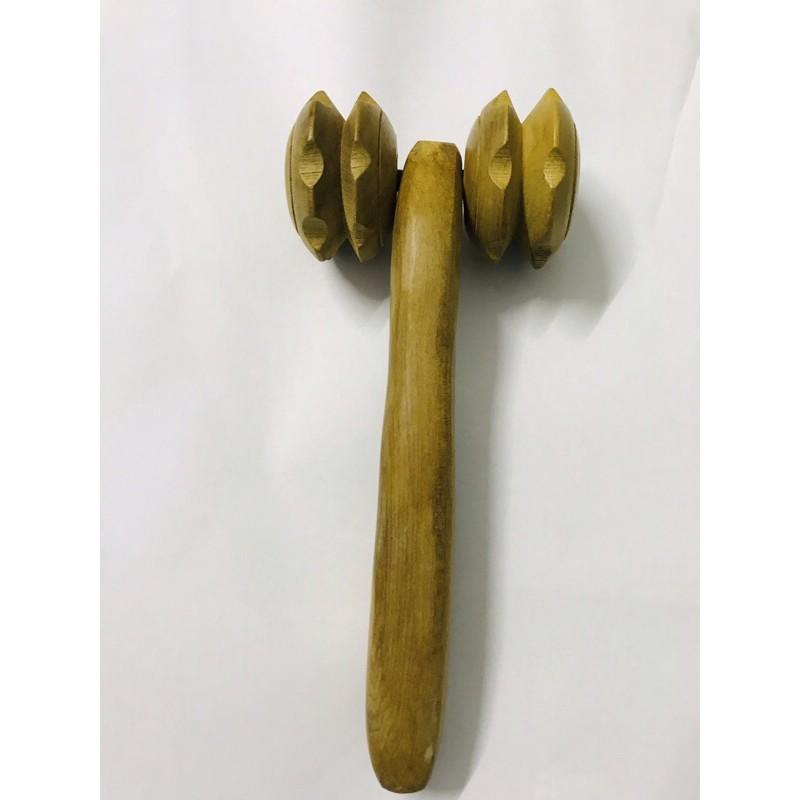 Dụng cụ lăn massage cơ thể bằng gỗ thơm, con lăn chân tay lưng giúp thư giãn