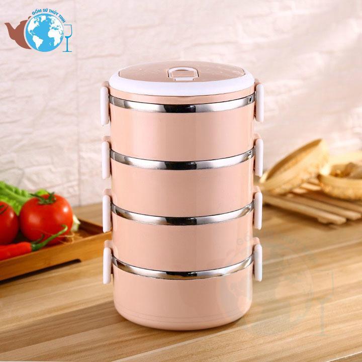 Cà men 4 ngăn - camen đựng thức ăn 4 ngăn - hộp đựng cơm 4 ngăn 2.8 lít