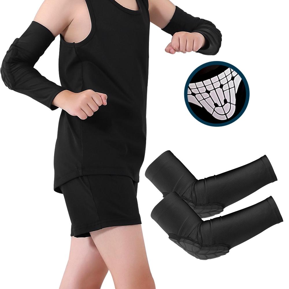Đôi băng bảo vệ khuỷu tay tập thể thao cho trẻ em chất liệu spandex và polyester, thấm hút, thoáng khí , đệm dày 10mm