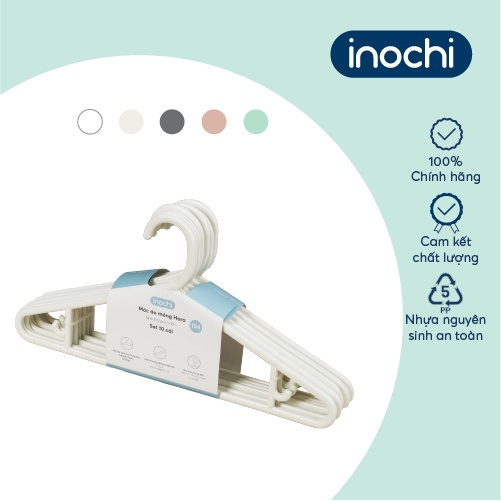 Set 10 chiếc móc áo mỏng Hara 184 hàng cao cấp - giao màu ngẫu nhiên