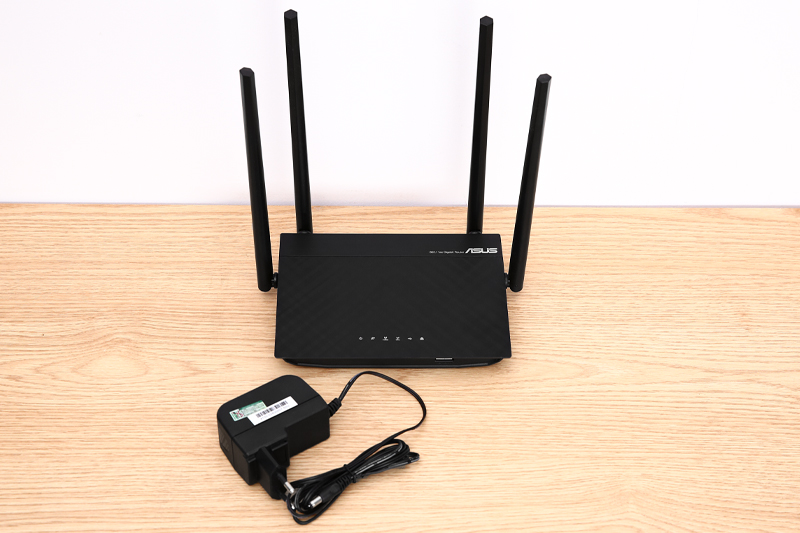 Bộ Phát Sóng Wifi Router Chuẩn AC1300UHP Băng Tần Kép Asus AC1300 Đen - Hàng chính hãng