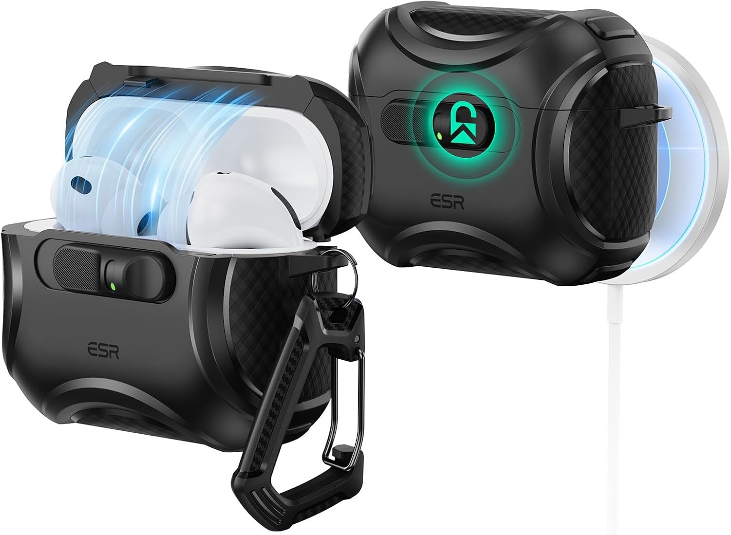 Bao Case cho Airpods Pro 3 (2025) ESR Cyber FlickLock Magnetic Case - Hàng chính hãng