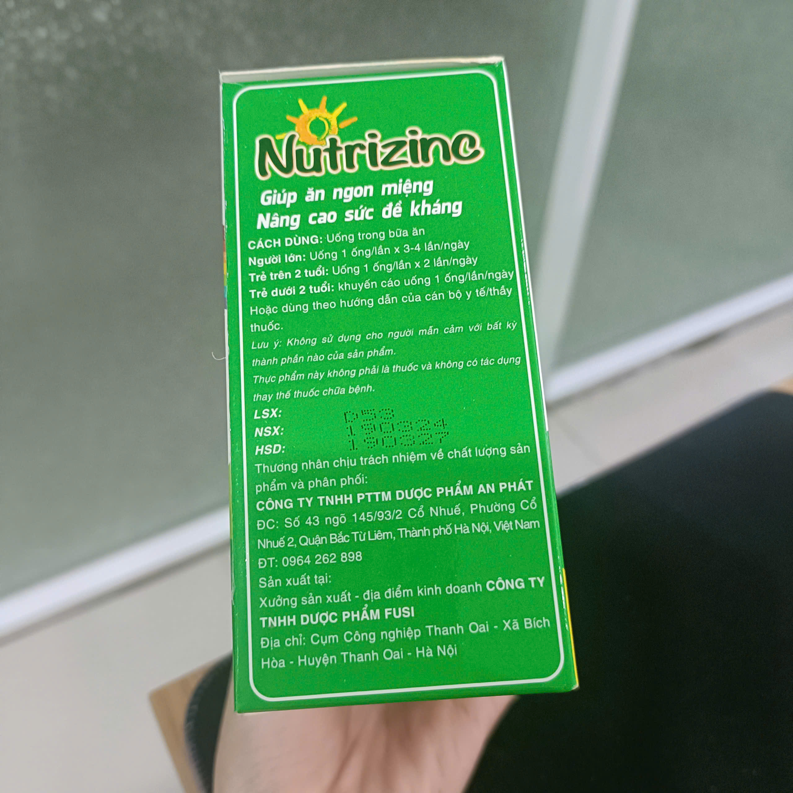 Ống Uống NUTRIZINC Bổ Sung Kẽm, Giúp Ăn Ngon Và Tăng Cường Đề Kháng Cho Trẻ Em (Hộp 20 ống)
