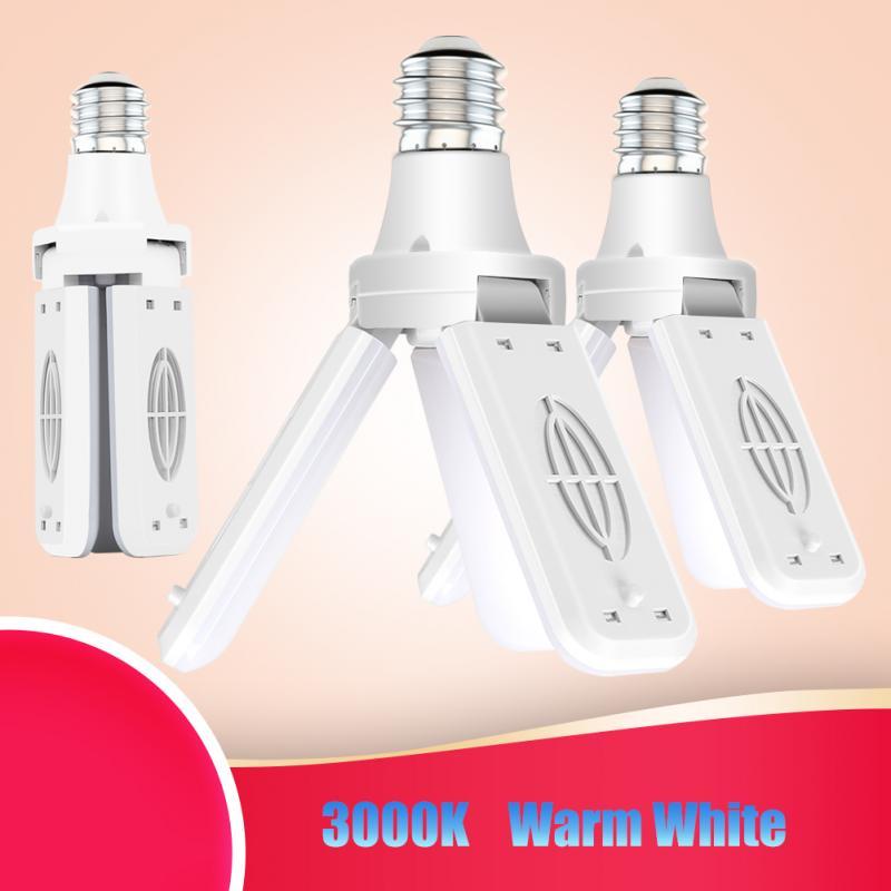 30/40W Đèn LED Nhà Để Xe Có Thể Gập Lại Biến Dạng Ốp Trần Siêu Sáng Chiếu Sáng Công Nghiệp Cho Nhà Kho Hội Thảo Đèn E27